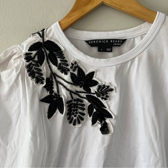 VERONICA BEARD Franchi Top In White Size S $299 NWOT - Picture 3 of 4